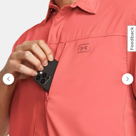 Men's Under Armour Fish Pro Hybrid Woven Short Sleeve - Picture 4 of 5